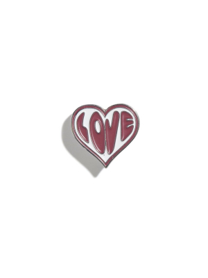 Love Pin In Red/white