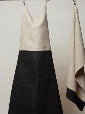Philip Tea Towel Natural W/ Black Stripe