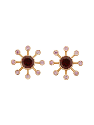 Garnet Blossom Studs P-gar-ps