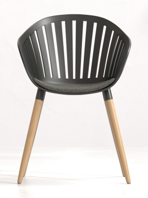 Reel Black Outdoor Dining Chair