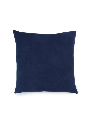 Simple Square Linen Pillow Navy