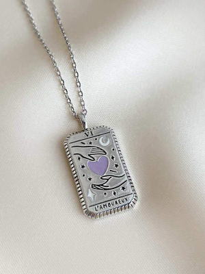 L'amoureux Silver Tarot Necklace