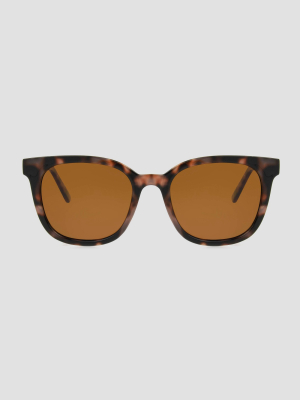 Women's Tortoise Shell Print Surf Sunglasses With Polarized Lenses - A New Day™ Brown