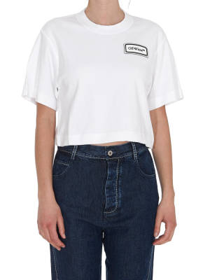 Off-white Cropped Crewneck T-shirt