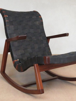 Amador Leather Rocking Chair