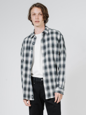 Angel Check Long Sleeve Shirt - Steel Grey