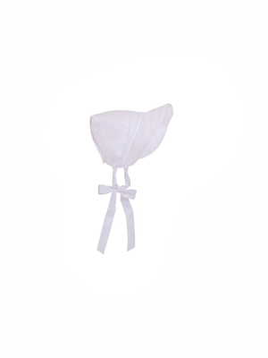 Catesby Country Club Bonnet - Worth Avenue White Dallas Dot With Eyelet