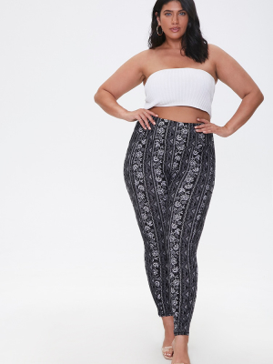 Plus Size Ornate Leggings Set