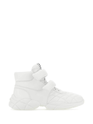 Miu Miu Touch Strap High Top Sneakers