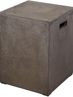 Anthropology Square Concrete Stool