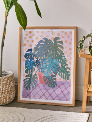 Sewzinski Monstera Houseplant Art Print