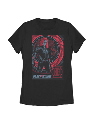 Women's Marvel Black Widow Infrared Globe T-shirt