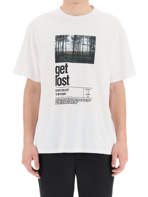 Neil Barrett Get Lost Graphic Print Crewneck T-shirt