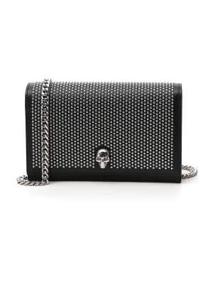 Alexander Mcqueen Skull Studded Crossbody Bag