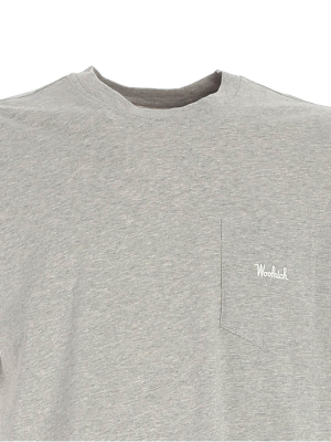 Woolrich Logo Embroidered Pocket T-shirt