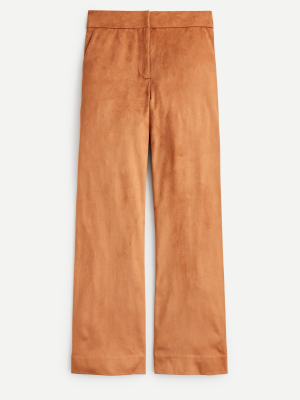 Hayden Kickout Crop Pant In Faux Suede