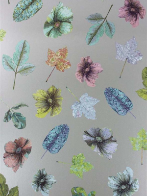 Woodland Wallpaper In Mint/blue From The Enchanted Gardens Collection By Osborne & Little