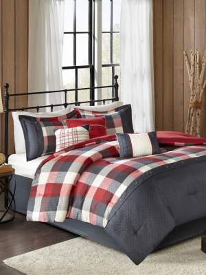 Warren Herringbone Comforter Set 7pc - Jla Home™