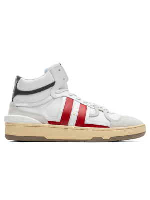 Lanvin Clay High Top Sneakers - White/red