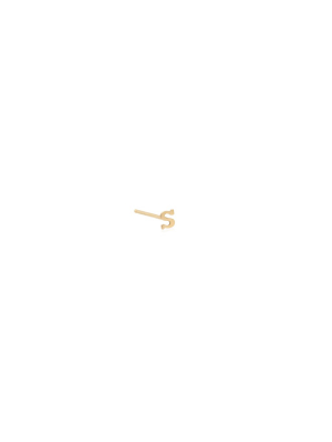 14k Itty Bitty Initial Letter Stud