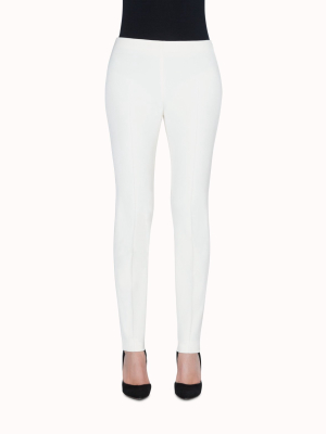 Slim Leg Silk Crepe Pants