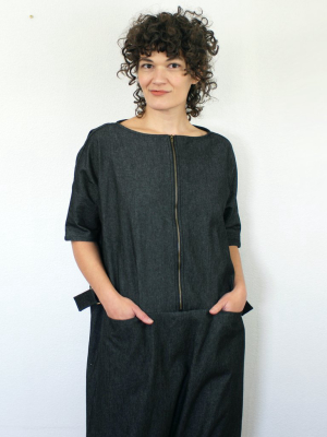 Back To Life Jumpsuit No. 1, Black Denim