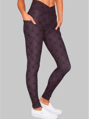 Crossover Recycled Legging With Pockets - Summit