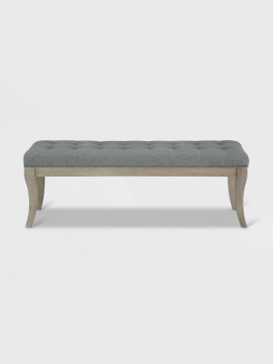 Adina Rectangular Tufted Bench Taupe - Dorel Living