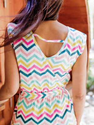 Hetty Jersey Dress - Multi, Rio Chevron #wearandcare