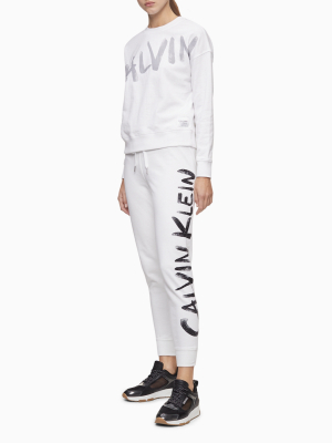 Performance Brush Logo High Waist Drawstring Joggers