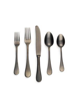 Matte Black 5-piece Place Setting