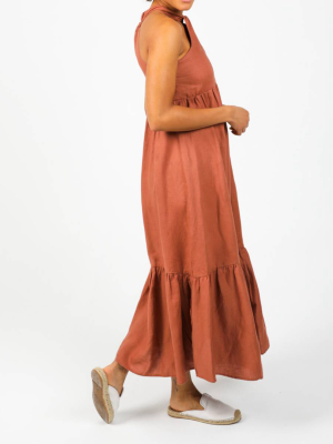 Lanhtropy Organic Linen Knot Maxi Dress