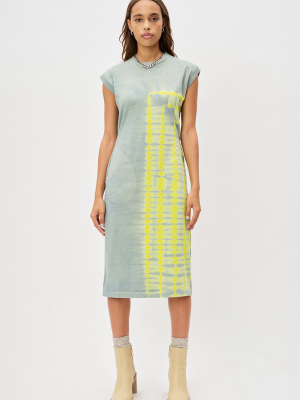 Reconstructed Tie Dye Midi Dress / Jade X Lemon
