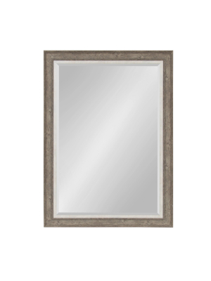 30" X 42" Woodway Framed Wall Mirror Gray - Kate And Laurel