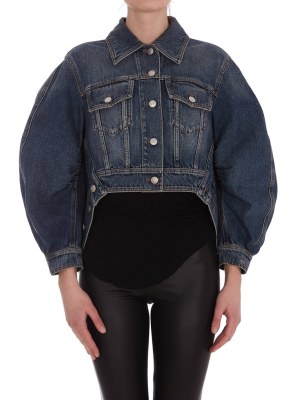 Alexander Mcqueen Cocoon Sleeve Denim Jacket