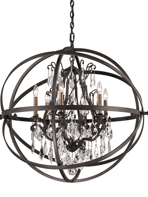 Byron 6lt Chandelier Extra-large Vintage Bronze