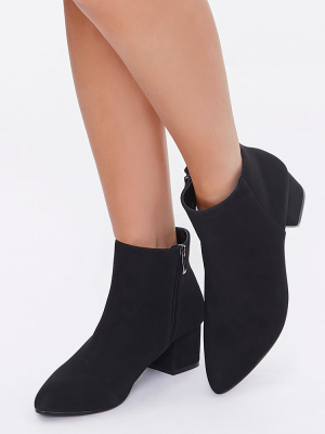 Faux Suede Block Heel Booties