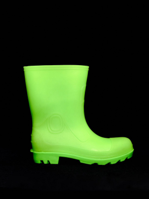 Asos Design Wellies In Glow In The Dark In The Green