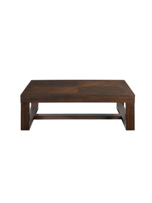 Drew Rectangle Coffee Table Brown - Picket House Furnishings