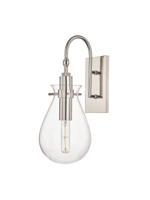 Hudson Valley Lighting Ivy Sconce - Polished Nickel & Clear