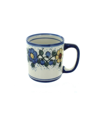 Blue Rose Polish Pottery Geranium Coffee Mug