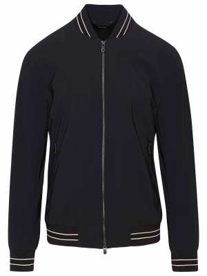 Z Zegna Striped Trim Bomber Jacket