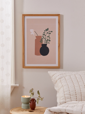 Lane And Lucia Vase No. 3 With Eucalyptus Art Print