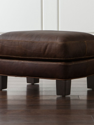 Briarwood Leather Ottoman