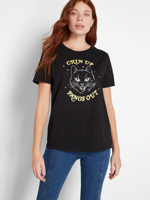 Chin Up, Fangs Out Glow-in-the-dark Graphic Tee