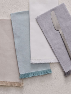 Frayed Edged Napkins (set Of 4)