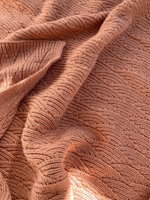 Konges Sloejd Pointelle Baby Blanket In Brush