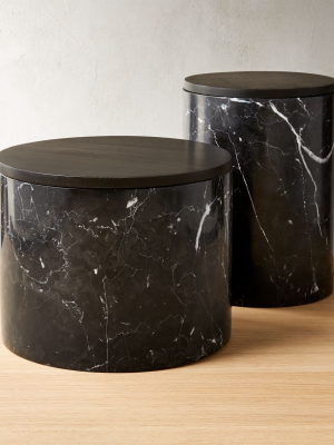 Ishi Black Marble Canisters