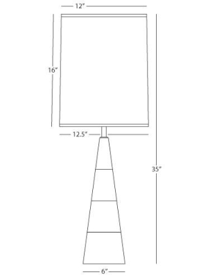 Canaan Tapered Lamp With White Shade