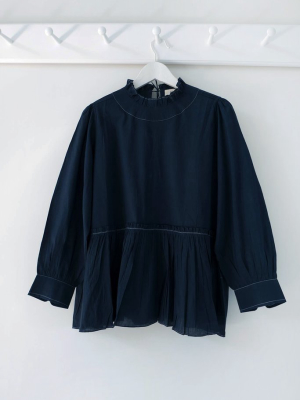 The Poet Blouse In Midnight